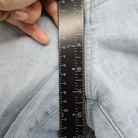 J. Crew Shorts Womens 29 Blue Button Fly LStretch Denim Cut Off Jorts - Picture 4 of 10